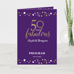 Programme 50 et fabuleux cinquantième anniversaire violet