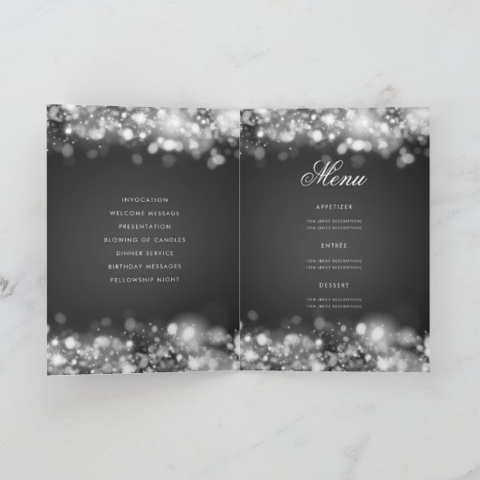 Programme 50e anniversaire Menu Glam Lights Silver (Intérieur)