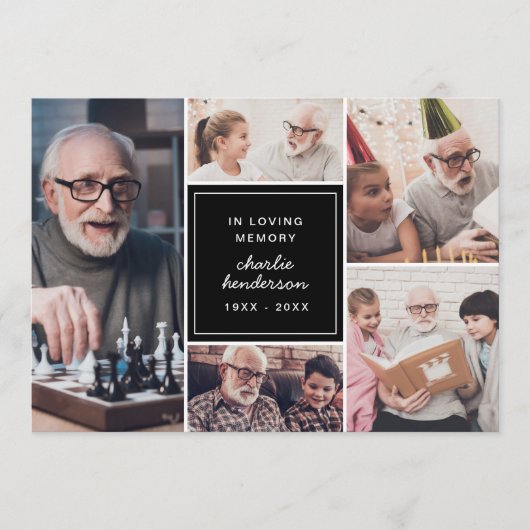 Programme 5 Photo Moderne En Mémoire Amoureuse Funérailles/M (Devant)
