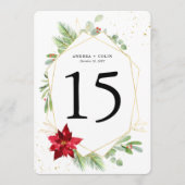 Programme 5x7 Aquarelle Vacances Verdure Gold Table Numéro (Devant)