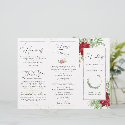 Programme à trois volets du Mariage de Noël (Debout devant)