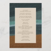 Programme Abstrait Coastal Chic Mariage moderne (Dos)