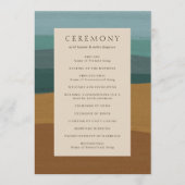 Programme Abstrait Coastal Chic Mariage moderne (Devant)