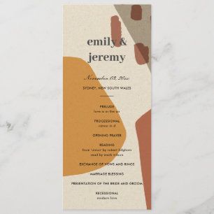 PROGRAMME ABSTRAIT DE CÉRÉMONIE MARIAGE DE LA RUST