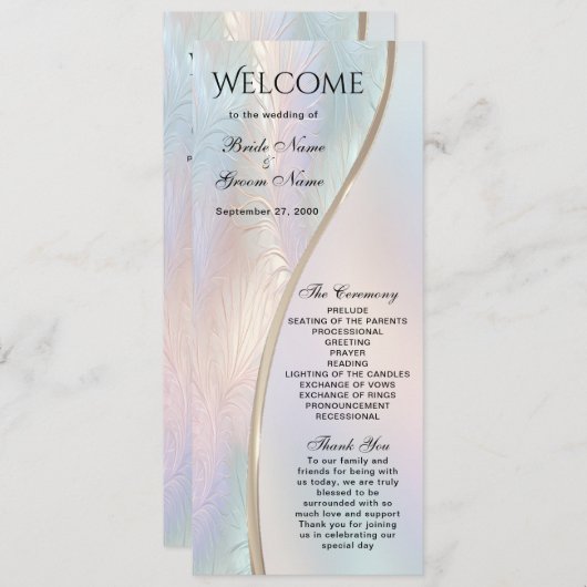 Programme Abstrait de mariage d'iridescendance mod (Devant / Derrière)