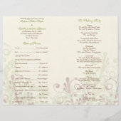 Programme Abstrait de mariage vert et Brown (Dos)
