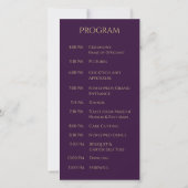 Programme Abstrait de mariage violet et or (Dos)