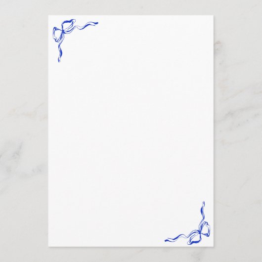 Programme Accueil de l'itinéraire Mariage bleu dessiné main (Dos)