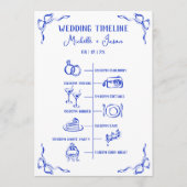 Programme Accueil de l'itinéraire Mariage bleu dessiné main (Devant)