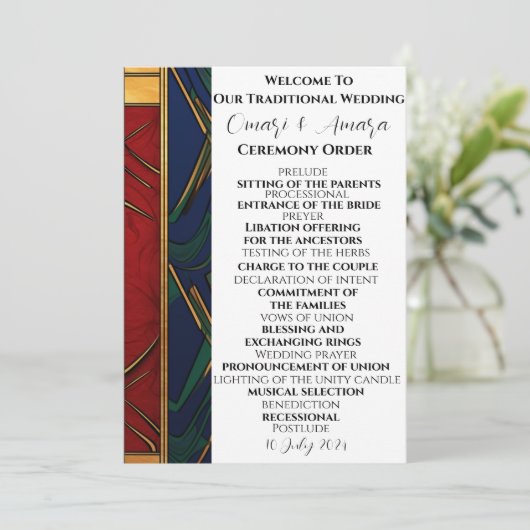 Programme africain de mariage traditionnel (Debout devant)