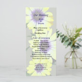 Programme African Daisies Lemon Symphony Wedding Program (Debout devant)