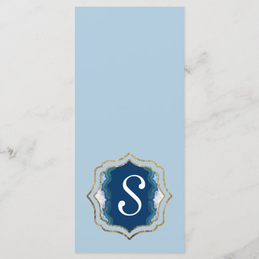 Programme Agate Elegant Pretty Blue Turquoise Geode Programm (Dos)