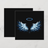 Programme Ailes d'ange bleues lumineuses sur fond noir (Devant / Derrière)