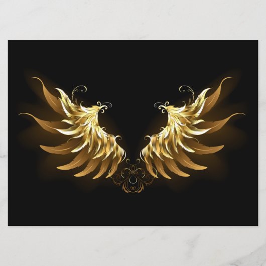 Programme Ailes d'Ange d'or sur arrière - plan noir (Devant)