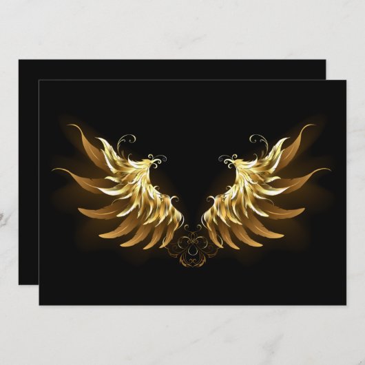 Programme Ailes d'Ange d'or sur arrière - plan noir (Devant / Derrière)