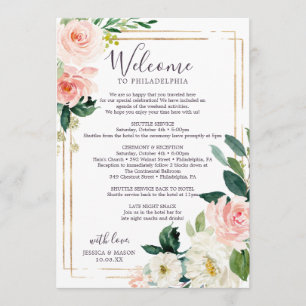 Programme Airy Blush Mariage Itinéraire - Mariage Bienvenue