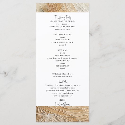 Programme Airy Neutral élément naturel Bohemian Boho Mariage (Dos)