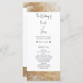 Programme Airy Neutral élément naturel Bohemian Boho Mariage (Devant / Derrière)