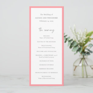 Programme Alexis Pink Elegant Mariage moderne