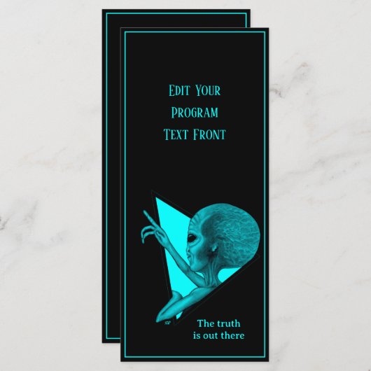 Programme Alien gris, la vérité est là (Devant / Derrière)