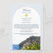 Programme Amalfi Coast Arch Italy Lemons Wedding Itinerary (Devant)