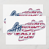 Programme Amérique 250 Drapeau Script Semiquincentennial Des (Devant / Derrière)
