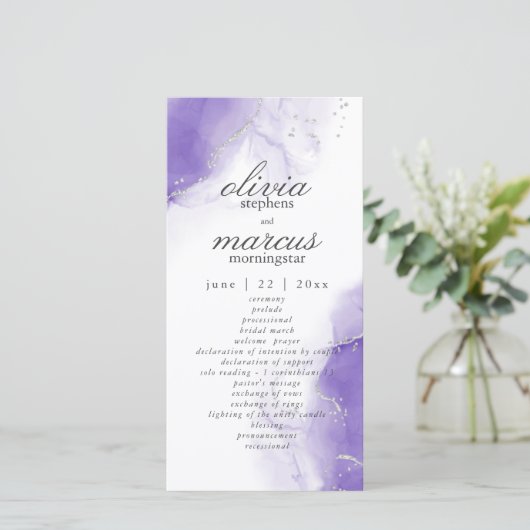 Programme Amethyst Purple Script Silver (Debout devant)