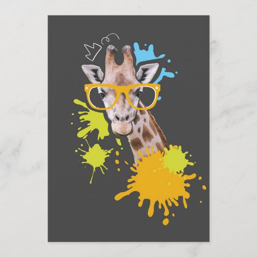 Programme Amoureux des girafes Girafe mignonne avec des lune (Devant)