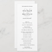 Programme Ampersand élégant Mariage traditionnel (Devant / Derrière)