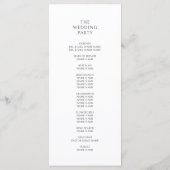 Programme Ampersand Monogram Mariage noir et blanc (Dos)