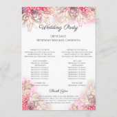 Programme Ananas rose exotique Mariage (Dos)