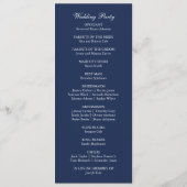 Programme Ancre Bleue Marine Nautique Élégant Mariage modern (Dos)