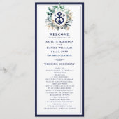 Programme Ancre de la Marine Monogramme Verdure Mariage de c (Devant)