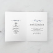Programme Ancre Floral Mariage nautique Ordre de service (Intérieur)