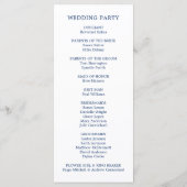 Programme Ancre nautique Marine Bleu Mariage élégant (Dos)