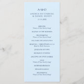 Programme Andrea Bleu Céleste Élégant Mariage (Devant)