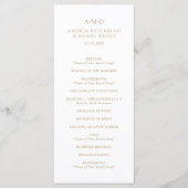 Programme Andrea Gold Elegant Wedding (Devant)