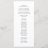 Programme Andrea Noir Blanc Élégant Mariage (Dos)