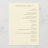 Programme Anneaux de Mariage Élégants Beige (Dos)