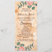 Programme Anneaux d'écorce en bois rustique Aquarelle rose R (Devant)