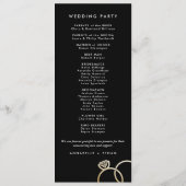 Programme Anneaux d'or moderne sur Black Custom Wedding Prog (Dos)