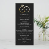 Programme Anneaux d'or moderne sur Black Custom Wedding Prog (Debout devant)
