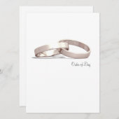 Programme Anneaux entrelacés or BLK - Ordre du jour/Cérémoni (Devant / Derrière)