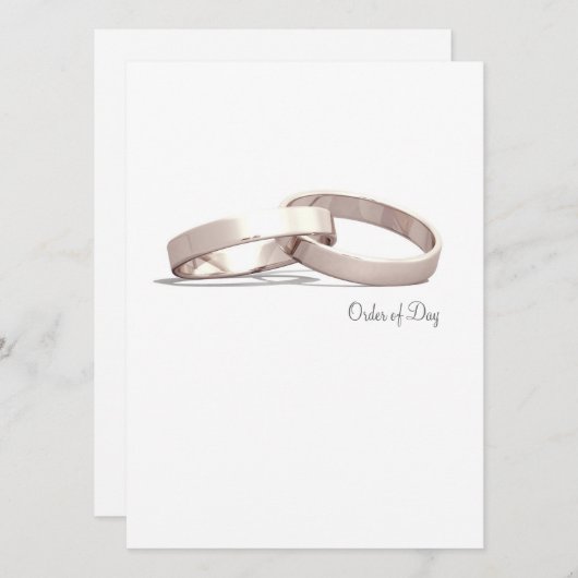 Programme Anneaux entrelacés or BLK - Ordre du jour/Cérémoni (Devant / Derrière)