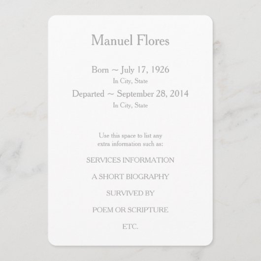 Programme annonces commémoratives (Dos)