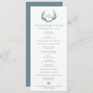 Programme Antlers rustiques avec couronne fleurie   MARIAGE