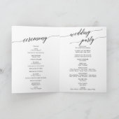 Programme Aqua et or Aquarelle Ordre de service Mariage (Intérieur)