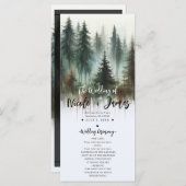 Programme Aquarelle Arbres Rustiques Wilderness Wedding Prog (Devant / Derrière)