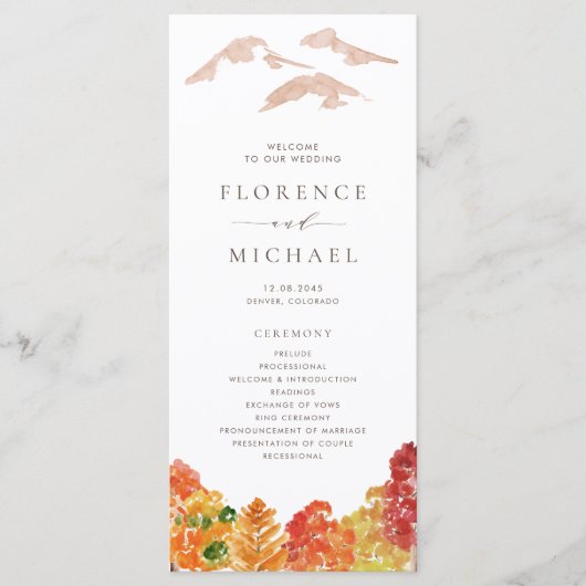 Programme Aquarelle Automne Mariage de automne des bois (Devant)