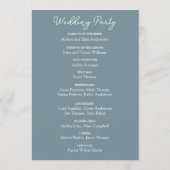 Programme Aquarelle bleu Dusty Parties scintillant argent Ar (Dos)